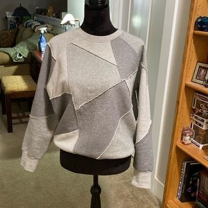 Frame Grey Patchwork sweatshirt size small